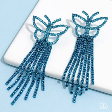 Earrings Billowing Butterflies - Blue LOP E2394