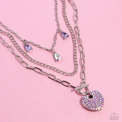 Necklaces HEART History - Purple N199