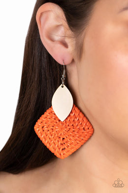 Earrings Sabbatical WEAVE - Orange E415