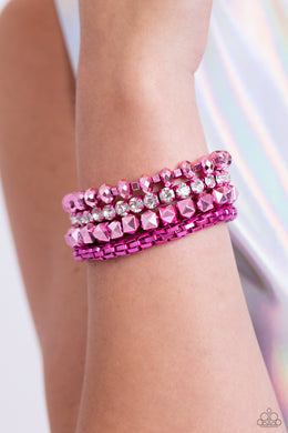 Bracelets Punk Pattern - Pink